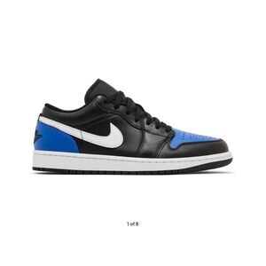 Men’s Air Jordan 1 Low 'Black Royal Toe' size 10